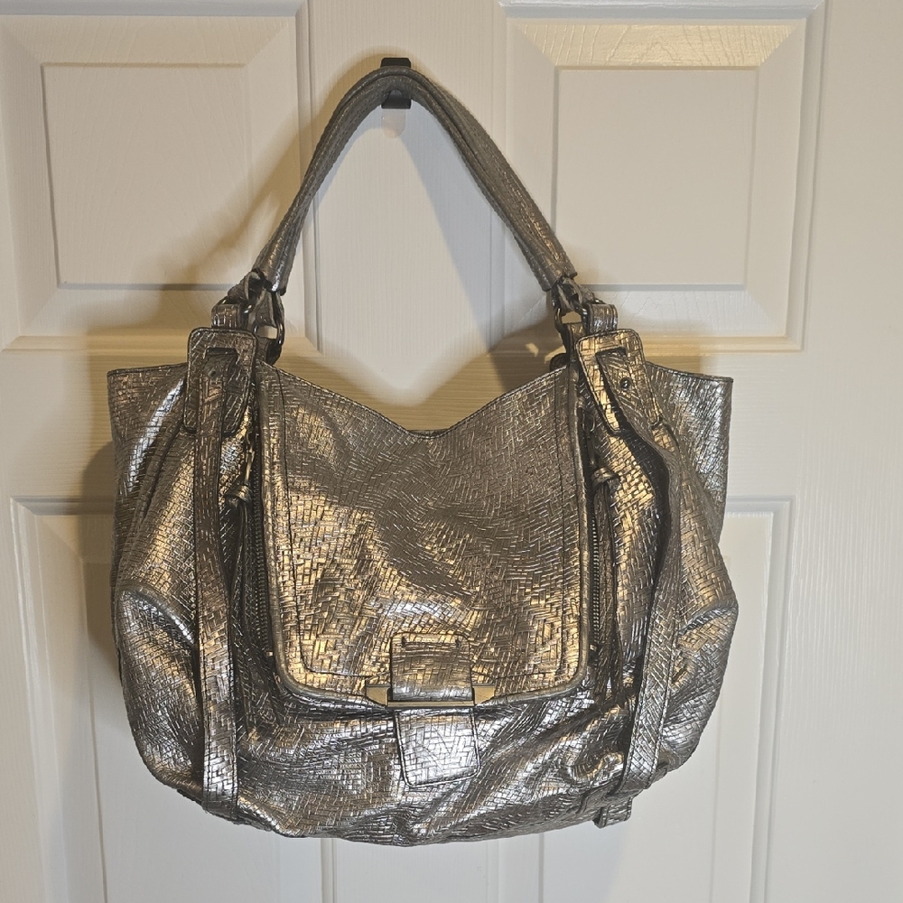 Kooba Metallic Silver Shoulder Bag